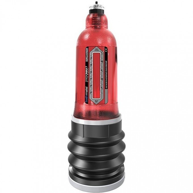 Гидропомпа BATHMATE HYDROMAX7 WIDE BOY BRILLIANT красная BM-HM7WB-BR