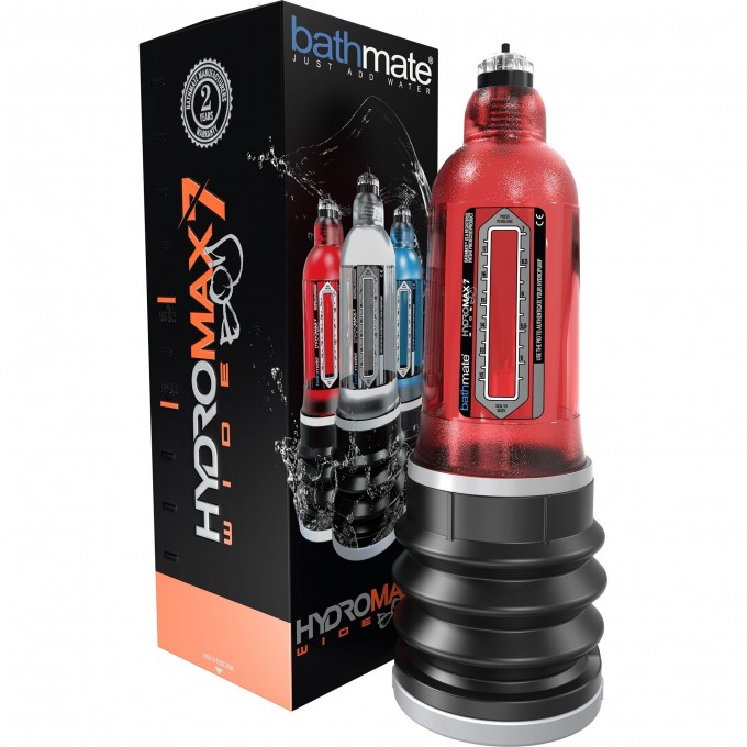 Гидропомпа BATHMATE HYDROMAX7 WIDE BOY красная BM-HM7-WB-BR
