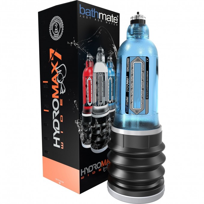 Гидропомпа BATHMATE HYDROMAX7 WIDE BOY синяя BM-HM7-WB-AB